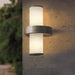 Beverly Chrome and Opal Glass Up Down Outdoor Wall Light - Lighting.co.za