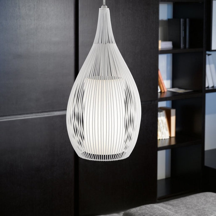 Razoni Black or White Bell Wire Pendant Light — Lighting.co.za
