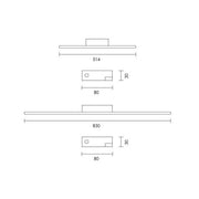 Lara Black or White LED Picture Wall Light 2 Sizes - Lighting.co.za