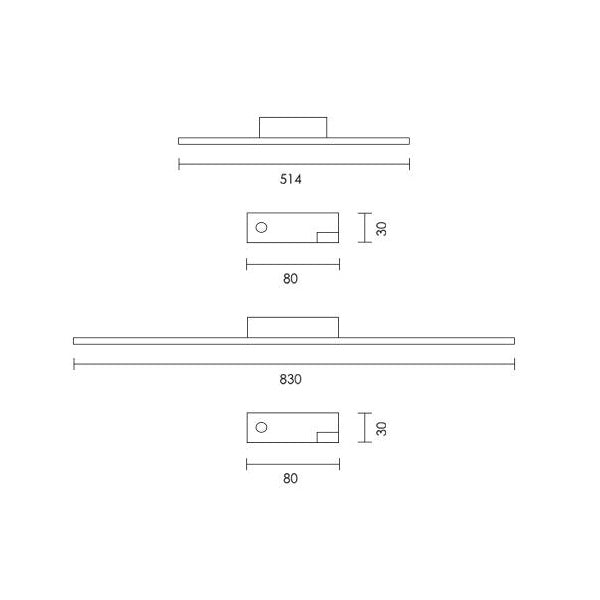 Lara Black or White LED Picture Wall Light 2 Sizes - Lighting.co.za