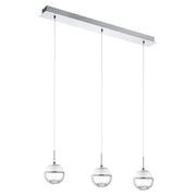 Montefio White and Clear Glass 1 | 3 Light LED Pendant Light - Lighting.co.za