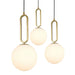 Croquet Brass And Opal White Glass Pendant Light In 3 Sizes - Lighting.co.za