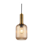 Athina Clear | Amber | Smoke Cut Glass Pendant Light - Lighting.co.za