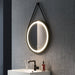 Annali Round Black Strap LED Mirror Wall Light - Lighting.co.za