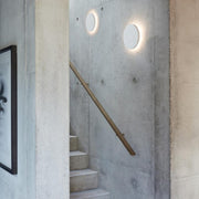 Focal Round Backlit LED Black or White Outdoor Wall Light - Lighting.co.za