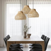 Shannon Cone Rattan Bamboo Pendant Light - Lighting.co.za