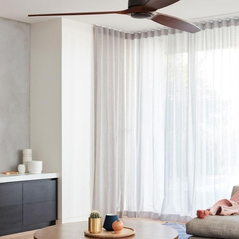 Dina Black and Dark Wood 3 Blade Ceiling Fan Only - Lighting.co.za