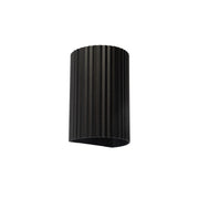 Alice Black Or White Ribbed Half Round Up Down Facing Wall Light - Lighting.co.za