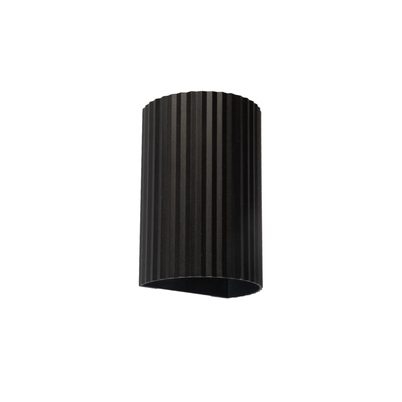 Alice Black Or White Ribbed Half Round Up Down Facing Wall Light - Lighting.co.za