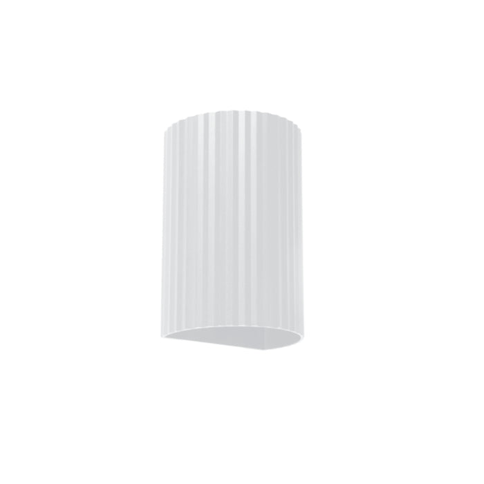 Alice Black Or White Ribbed Half Round Up Down Facing Wall Light - Lighting.co.za