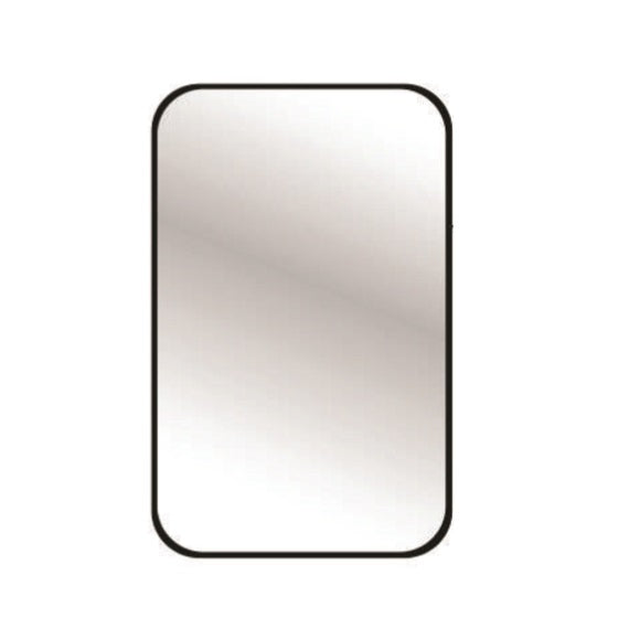 Amalia Black Rectangular Curved Mirror - Lighting.co.za