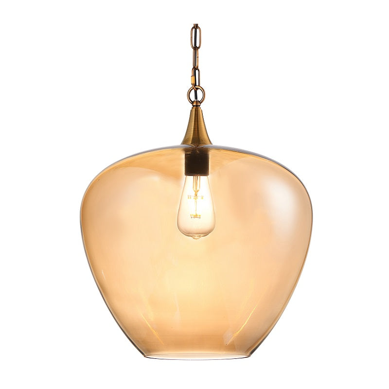 Apple Amber | Smoke Glass Pendant Light 2 Sizes - Lighting.co.za