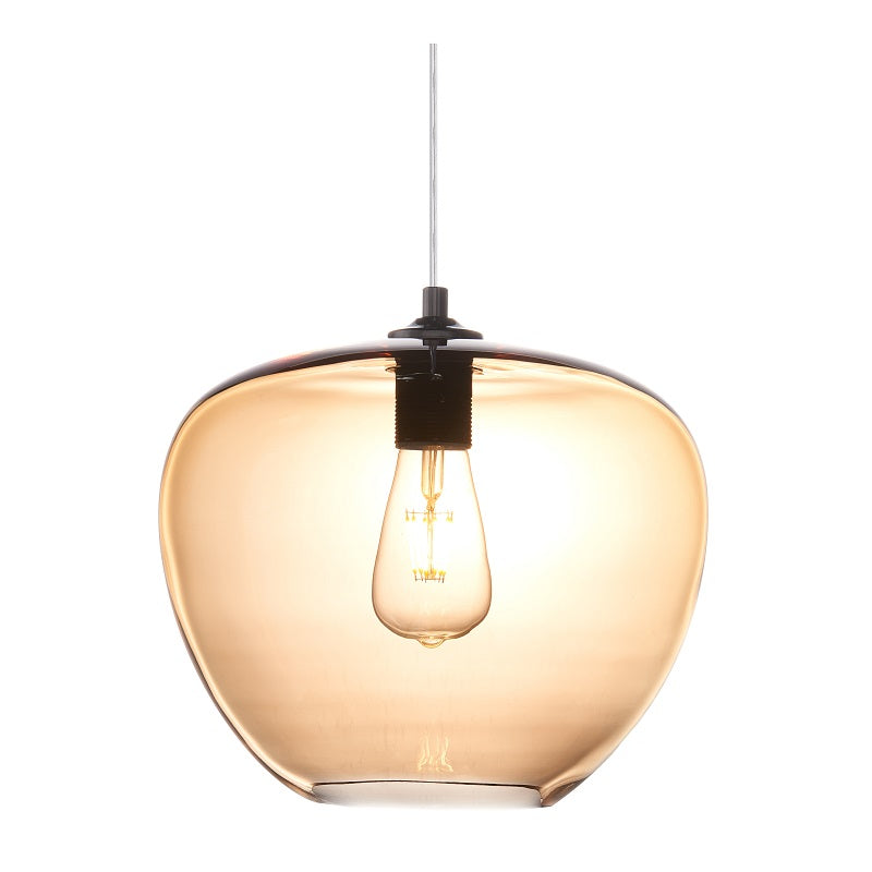 Apple Amber | Smoke Glass Pendant Light 2 Sizes - Lighting.co.za