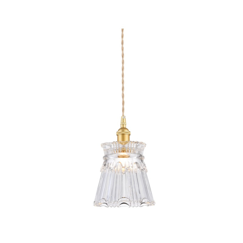 Arla Satin Gold Vintage Cut Glass Pendant Light - Lighting.co.za