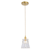 Arla Satin Gold Vintage Cut Glass Pendant Light - Lighting.co.za