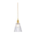 Arla Satin Gold Vintage Funnel Cut Glass Pendant Light - Lighting.co.za