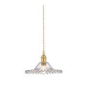 Arla Satin Gold Vintage Hat Cut Glass Pendant Light - Lighting.co.za