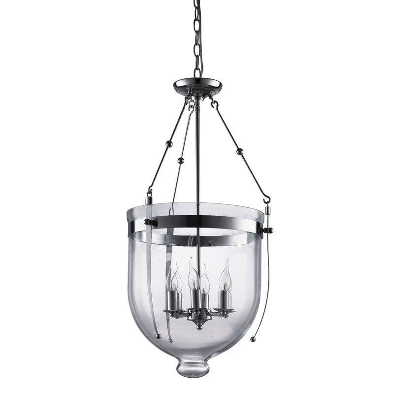Bow Float Clear Glass And Chrome Pendant Light - Lighting.co.za