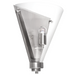 Cone Funnel Chrome And Clear Glass Wall Light - Lighting.co.za