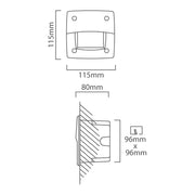 Fumagalli Leti 100 Recessed Square LED Outdoor Step Light 3 Colour Options - Lighting.co.za