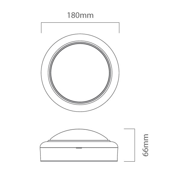 Barkley Round Black or White 15W LED Outdoor Wall Light - Lighting.co.za