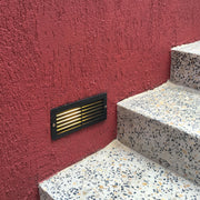 Louvre Black or White Grid Recessed Brick Step Light - Lighting.co.za