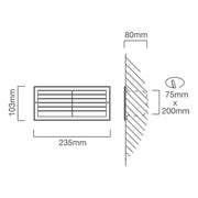 Louvre Black or White Grid Recessed Brick Step Light - Lighting.co.za