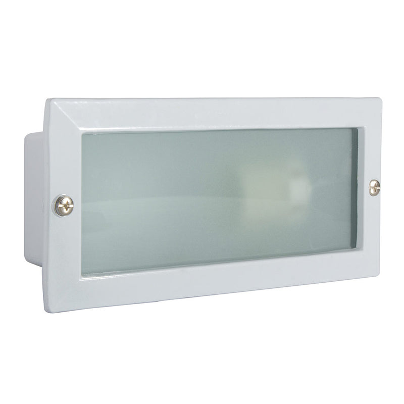 Louvre Black or White Plain Recessed Brick Step Light - Lighting.co.za