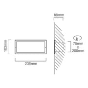 Louvre Black or White Plain Recessed Brick Step Light - Lighting.co.za