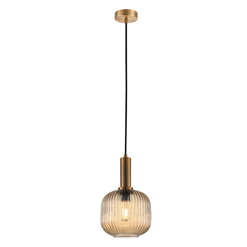 Bonura Clear | Amber | Smoke Cut Glass Pendant Light - Lighting.co.za
