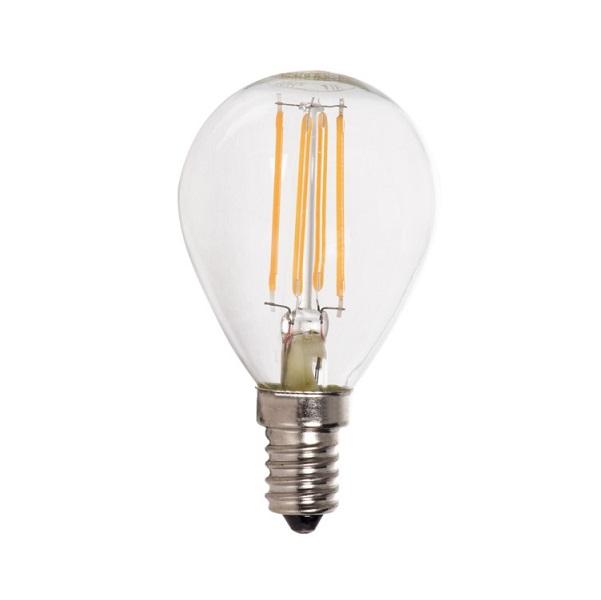 E14 LED G45 Fil Clear Golf Ball 3000K 4W Bulb Non Dim R - Lighting.co.za