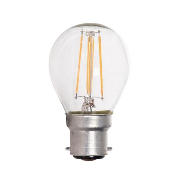 B22 LED G45 Clear Fil Golf Ball 3000K 4W Bulb Non Dim R - Lighting.co.za