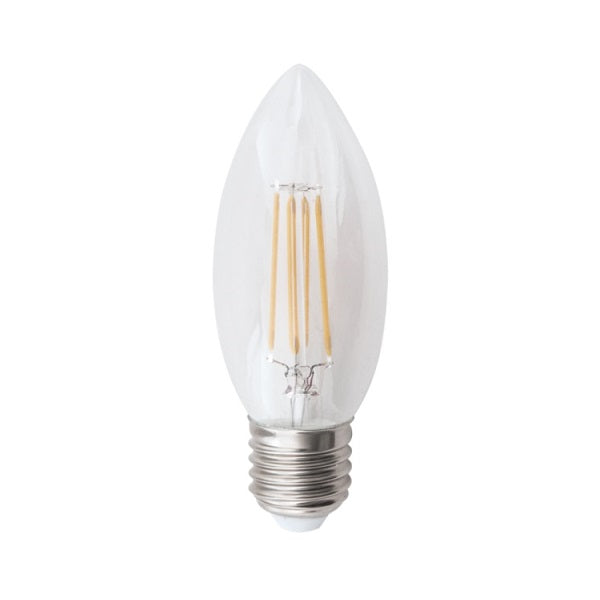 E27 Clear Candle LED Filament 4.5W 2700K | 4000K Dim B - Lighting.co.za