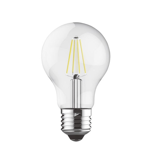 E27 LED A60 Clear Bulb 8W 2700K | 4000K Dim B - Lighting.co.za
