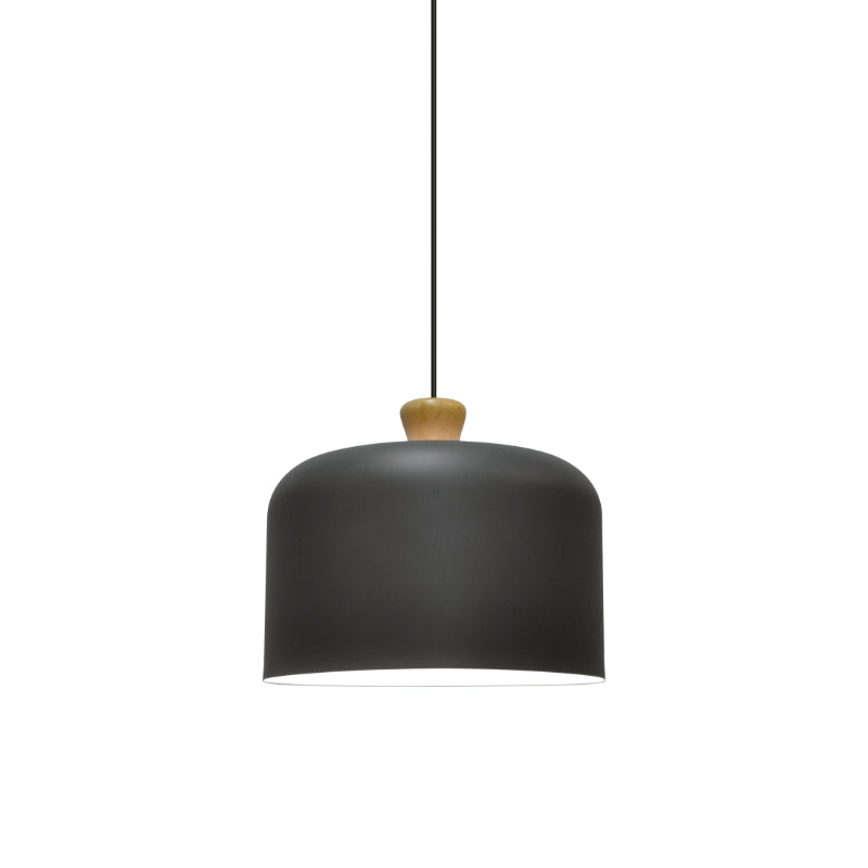 Belta Copper or Dark Grey and Wood Spazio Nordic Dome Pendant Light - Lighting.co.za