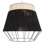 Katulani Black and Natural Woven Rope Pendant Light - Lighting.co.za