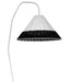 Faria Plain Black and White Cone Woven Rope Floor Lamp - Lighting.co.za