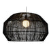 Rueben Black or Natural Woven Rope Dome Pendant Light - Lighting.co.za