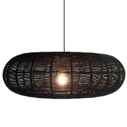 Oriental Black Woven Rope Pendant Light - Lighting.co.za