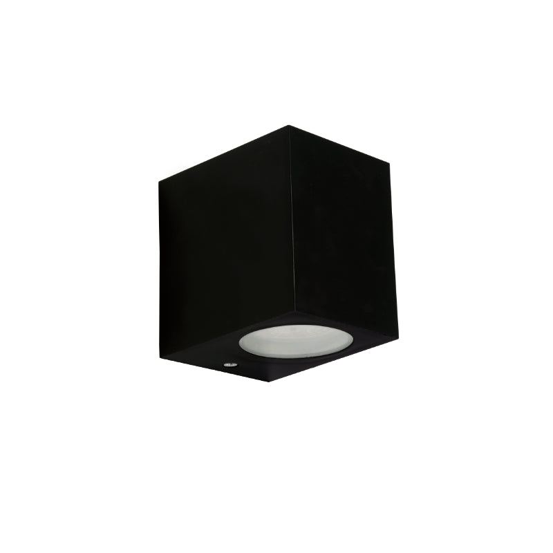 Block P GU10 Down Facing Black | White | Grey Spazio Outdoor Wall Light - Lighting.co.za