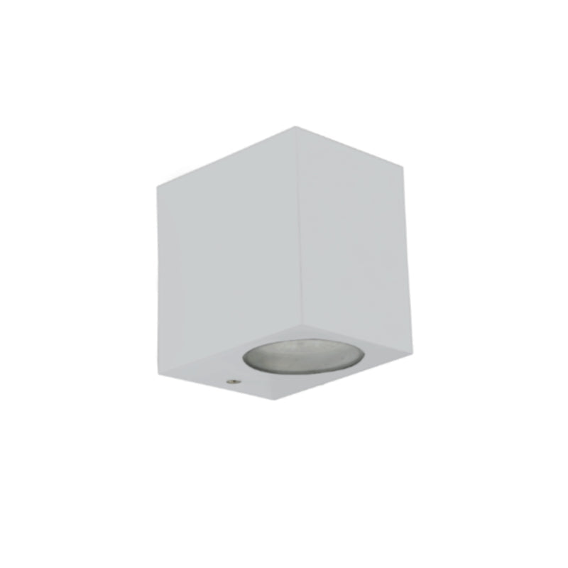 Block P GU10 Down Facing Black | White | Grey Spazio Outdoor Wall Light - Lighting.co.za