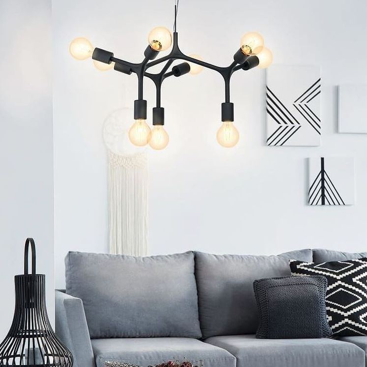 Bocadella 9 Or 12 Light Black Pendant Light - Lighting.co.za