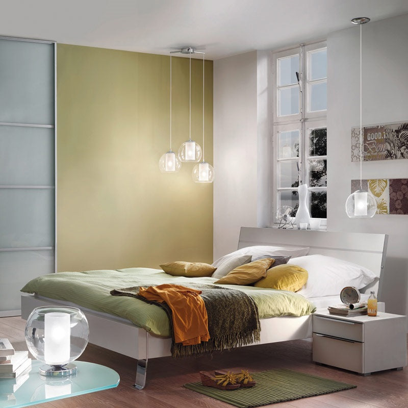 Bolsano 1 Or 3 Light Chrome And Clear Glass Pendant Light - Lighting.co.za