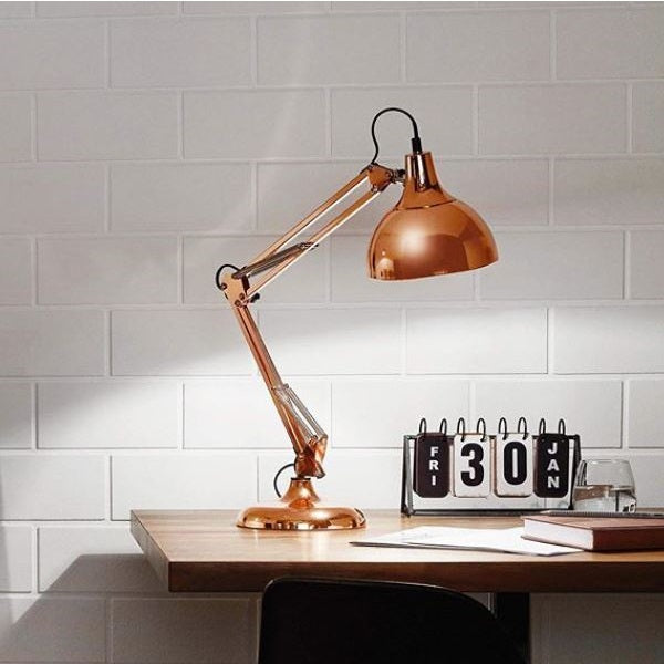 Borgillio Copper Or Black Adjustable Desk Lamp - Lighting.co.za