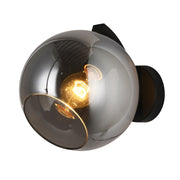 Bubble Black and Mirror Smoke Glass Wall Light - Lighting.co.za