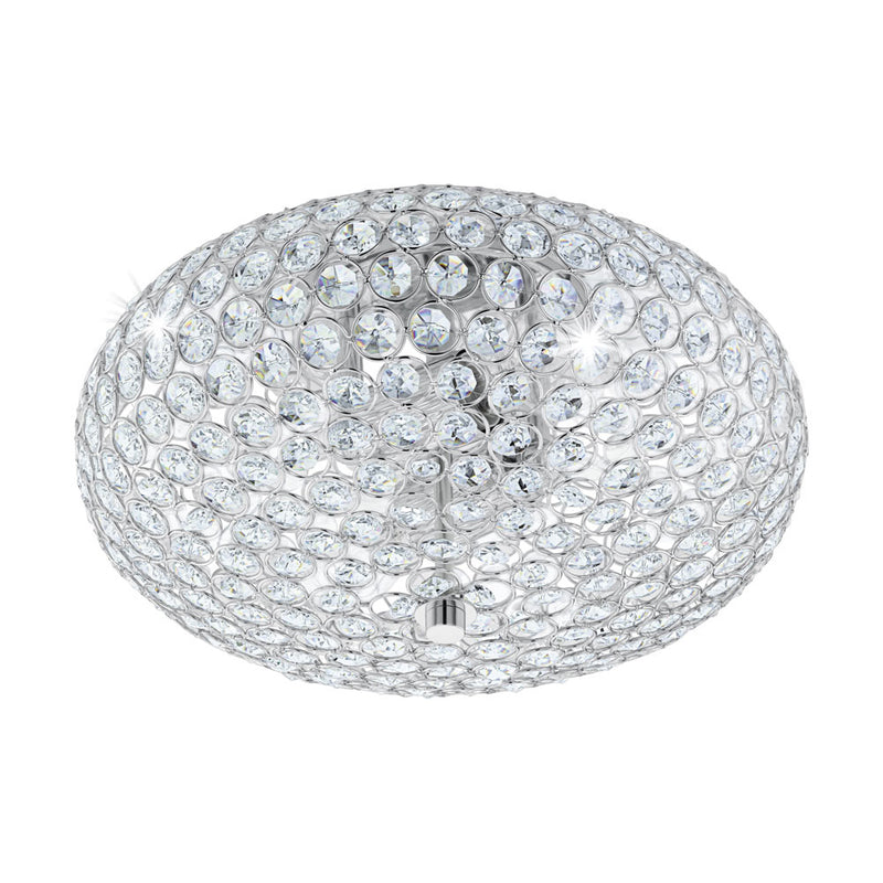 Clemente Chrome And Clear Glass Ceiling Light In 2 Sizes - Lighting.co.za