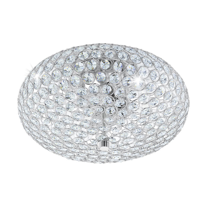 Clemente Chrome And Clear Glass Ceiling Light In 2 Sizes - Lighting.co.za