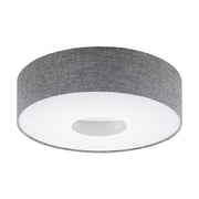 Romao Large Drum Grey Fabric LED Ceiling Light - Lighting.co.za