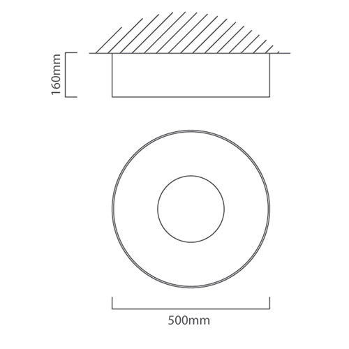 Romao Large Drum Grey Fabric LED Ceiling Light - Lighting.co.za