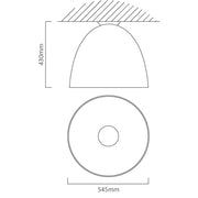 Ascari LED Black Dome Ceiling Light Available In 2 Sizes - Lighting.co.za